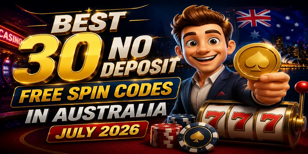 Best 30 No Deposit Free Spin Codes In Australia July 2026